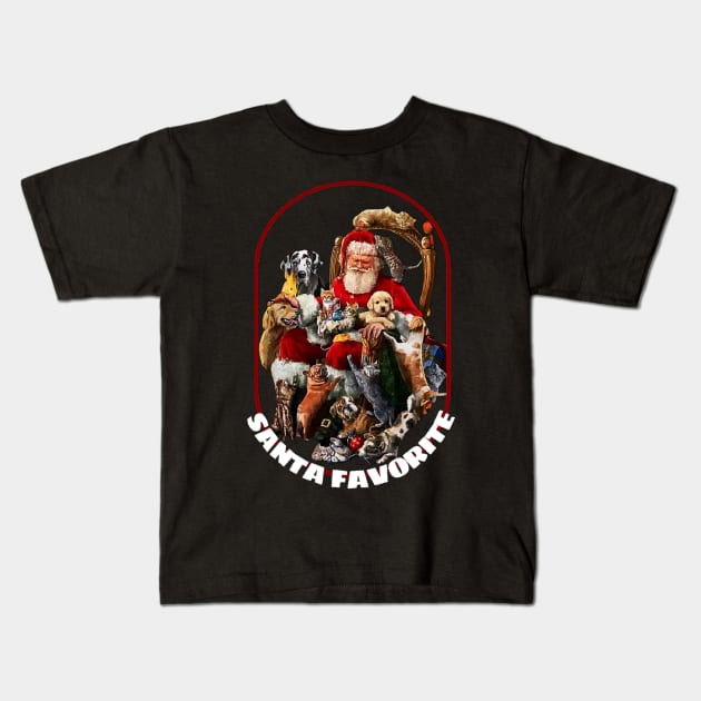 santa's favorite : animal christmas Kids T-Shirt by hot_issue